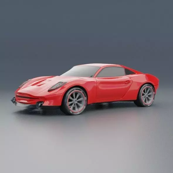 Eterox generic sports car concept 3D model_0