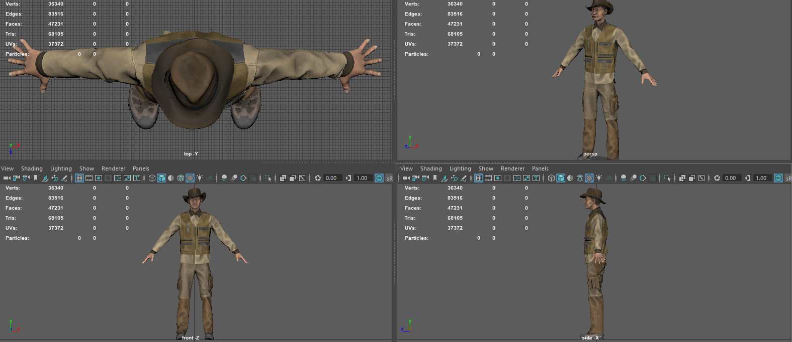 EXPLORER man in cowboy outfit 3D model_10