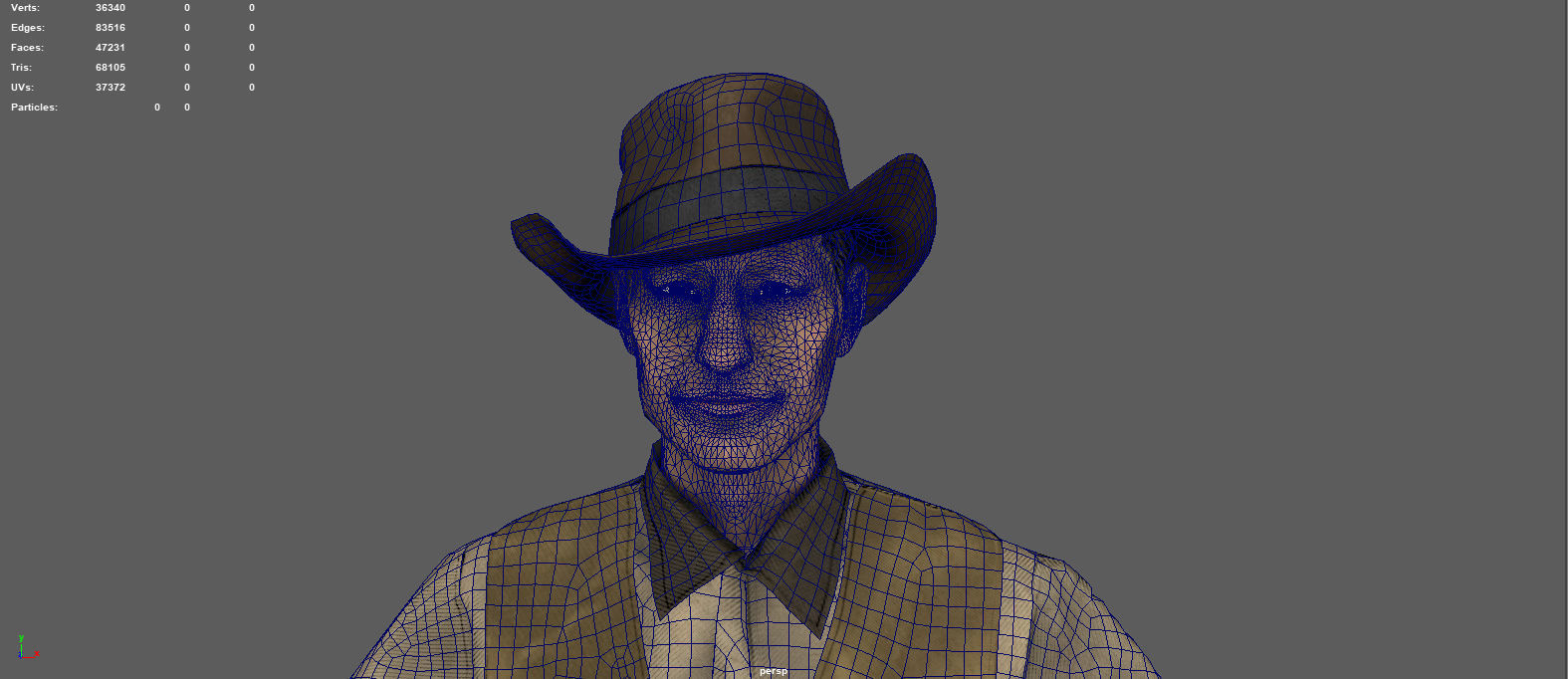 EXPLORER man in cowboy outfit 3D model_14