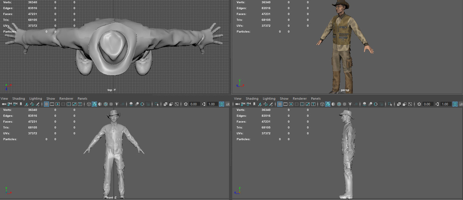 EXPLORER man in cowboy outfit 3D model_11