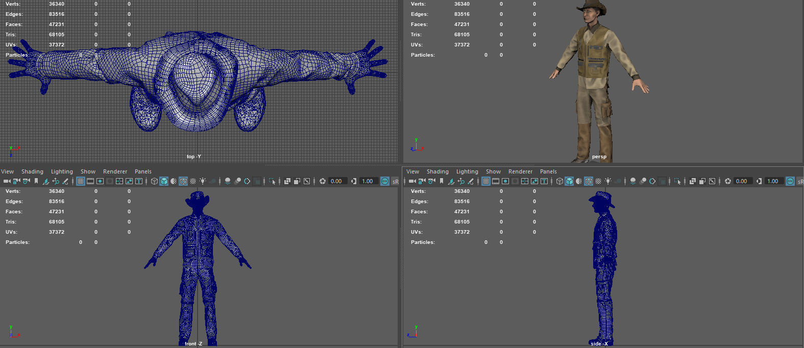 EXPLORER man in cowboy outfit 3D model_12