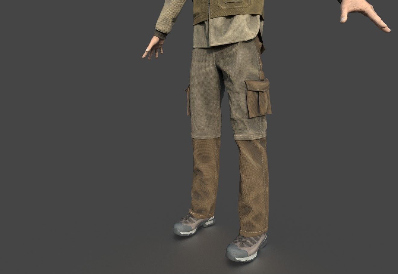 EXPLORER man in cowboy outfit 3D model_5