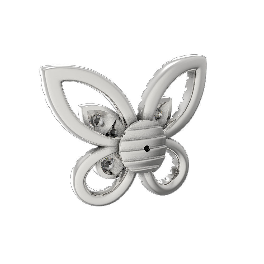 N114 Butterfly Earrings 3D print model_2