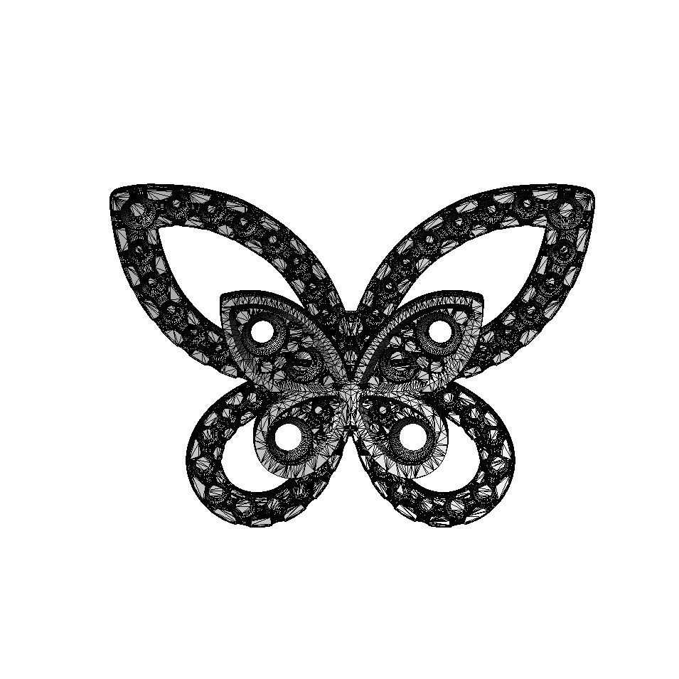 N114 Butterfly Earrings 3D print model_4