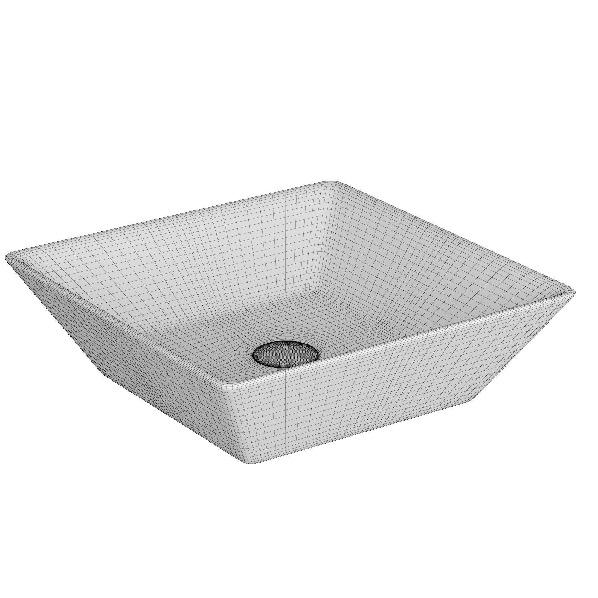 Table Top Wash Basin in Square shape Modeled in 3ds max 3D model_5