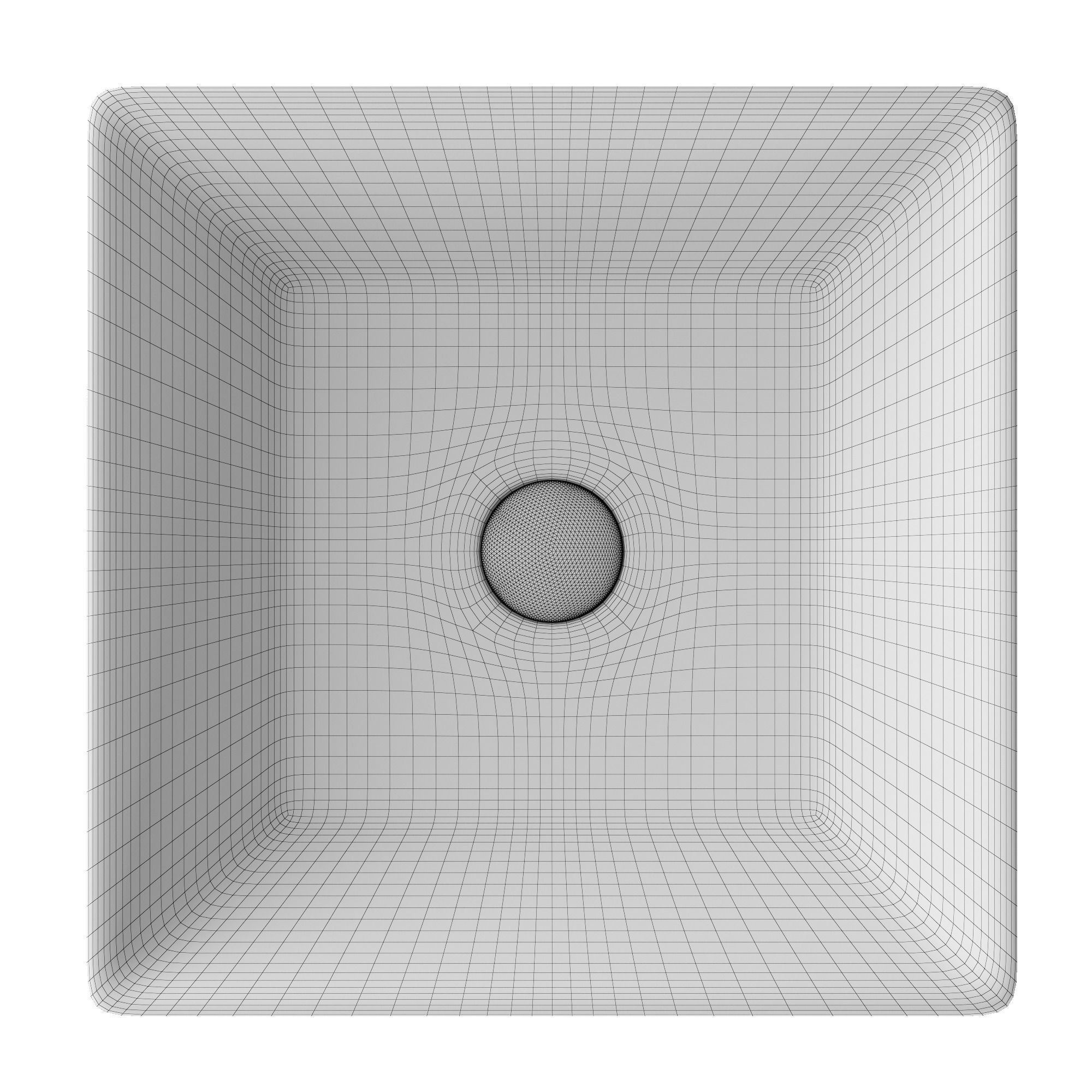 Table Top Wash Basin in Square shape Modeled in 3ds max 3D model_7