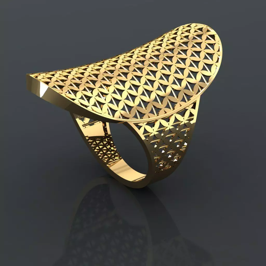 P265- Diamond ring 3D print model_0