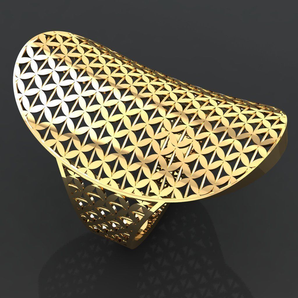 P265- Diamond ring 3D print model_3