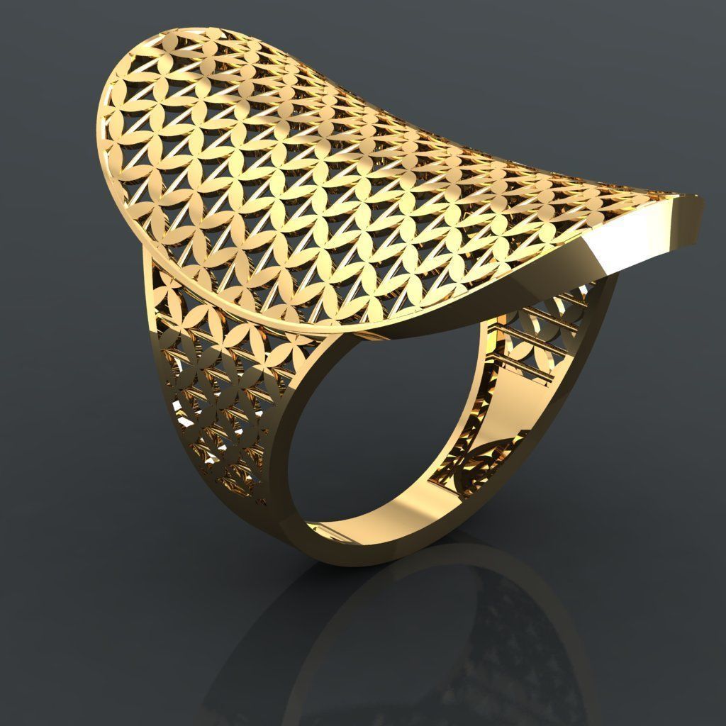 P265- Diamond ring 3D print model_1