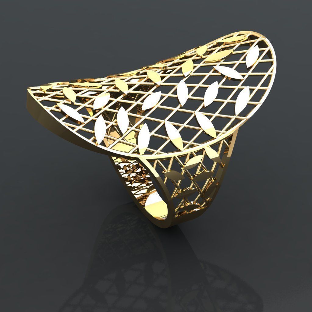 P266- Diamond ring 3D print model_1