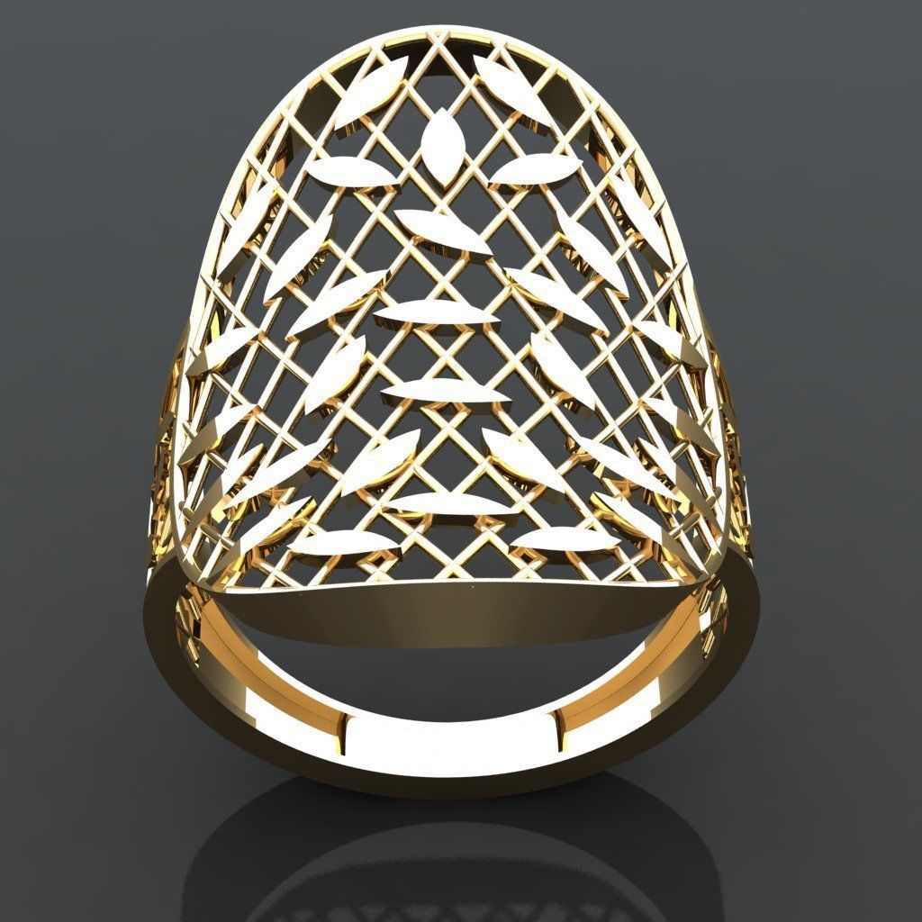 P266- Diamond ring 3D print model_3