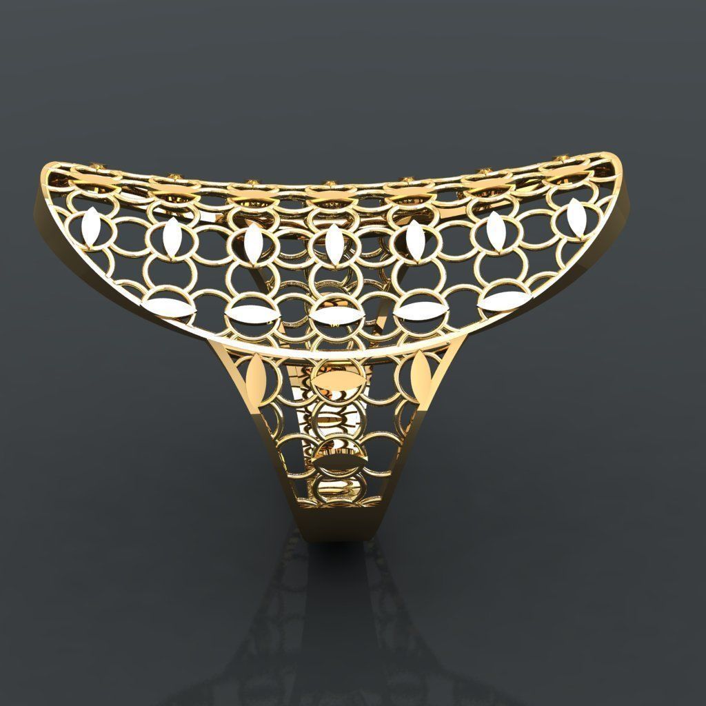 P267- Diamond ring 3D print model_3