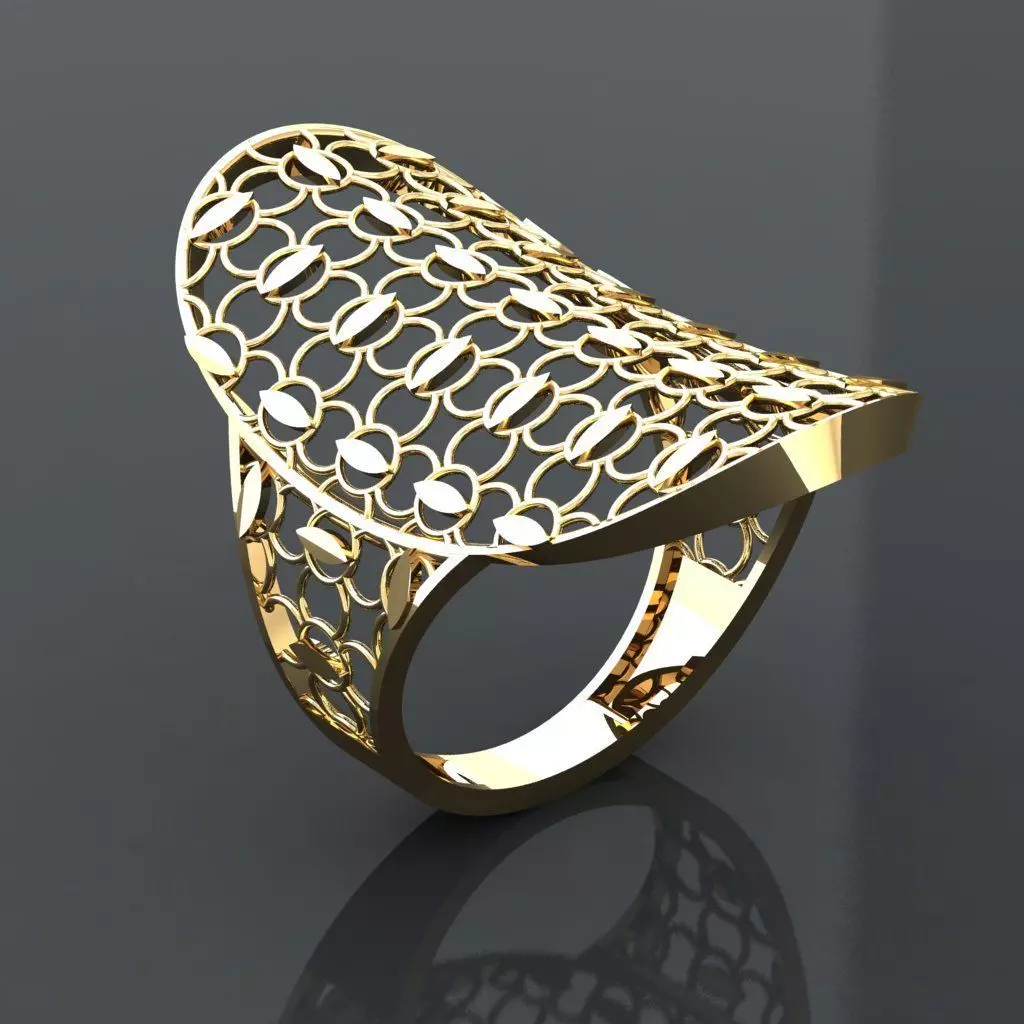 P267- Diamond ring 3D print model_0