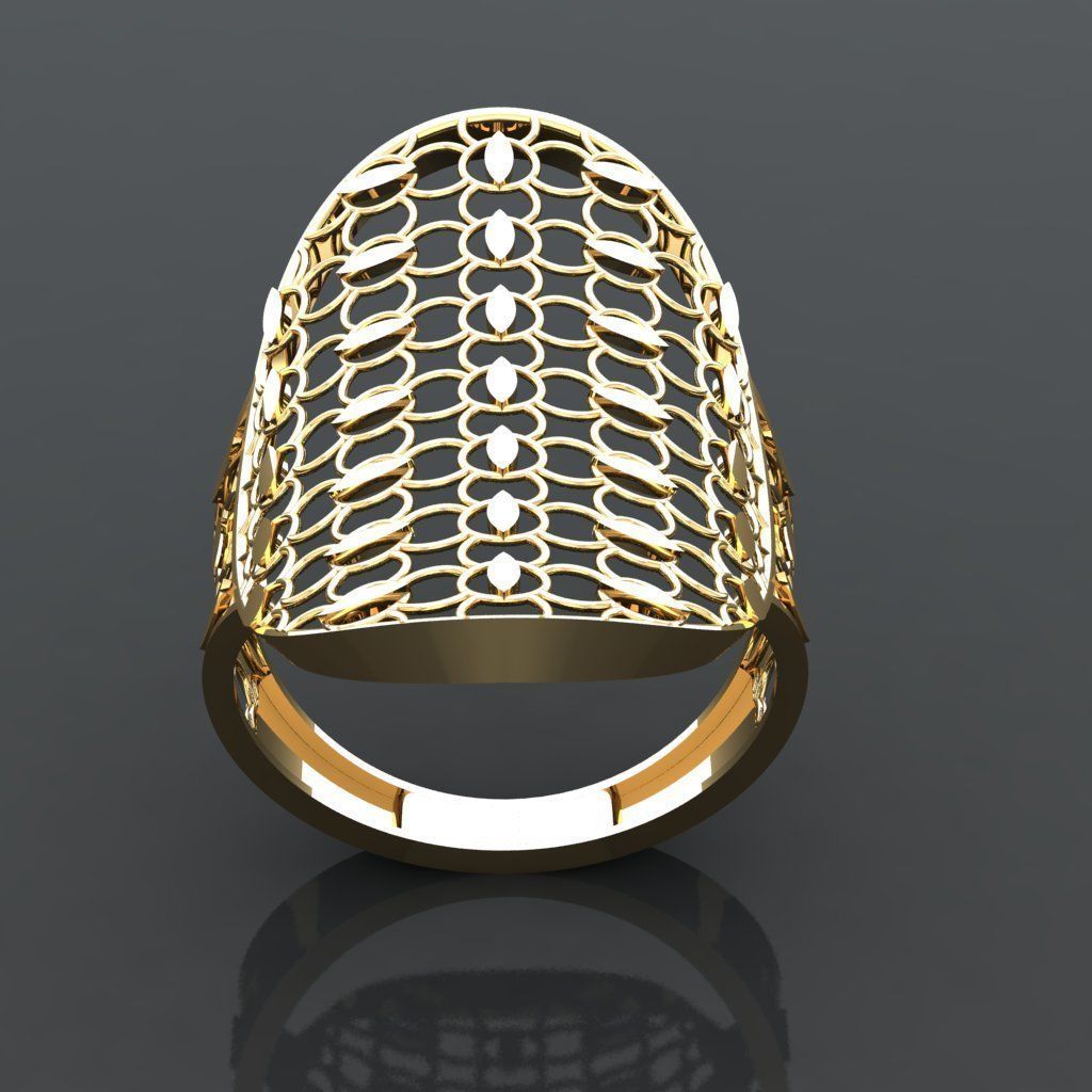 P267- Diamond ring 3D print model_2