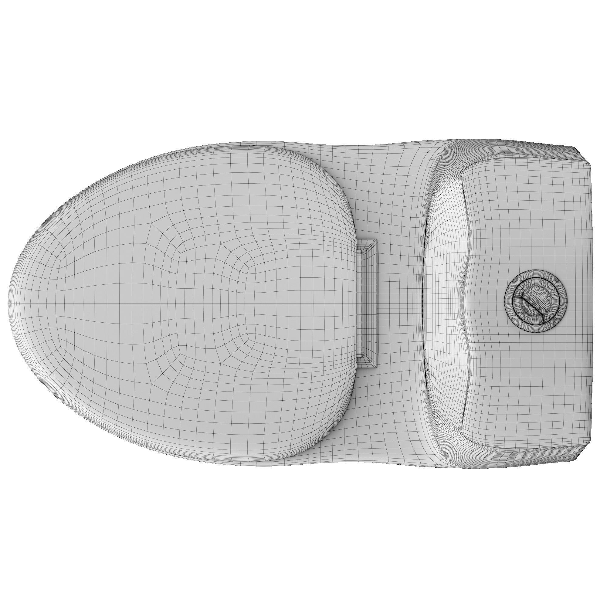 One piece EWC Oval Shape edge toilet 3D model Modeled in 3ds max 3D model_8
