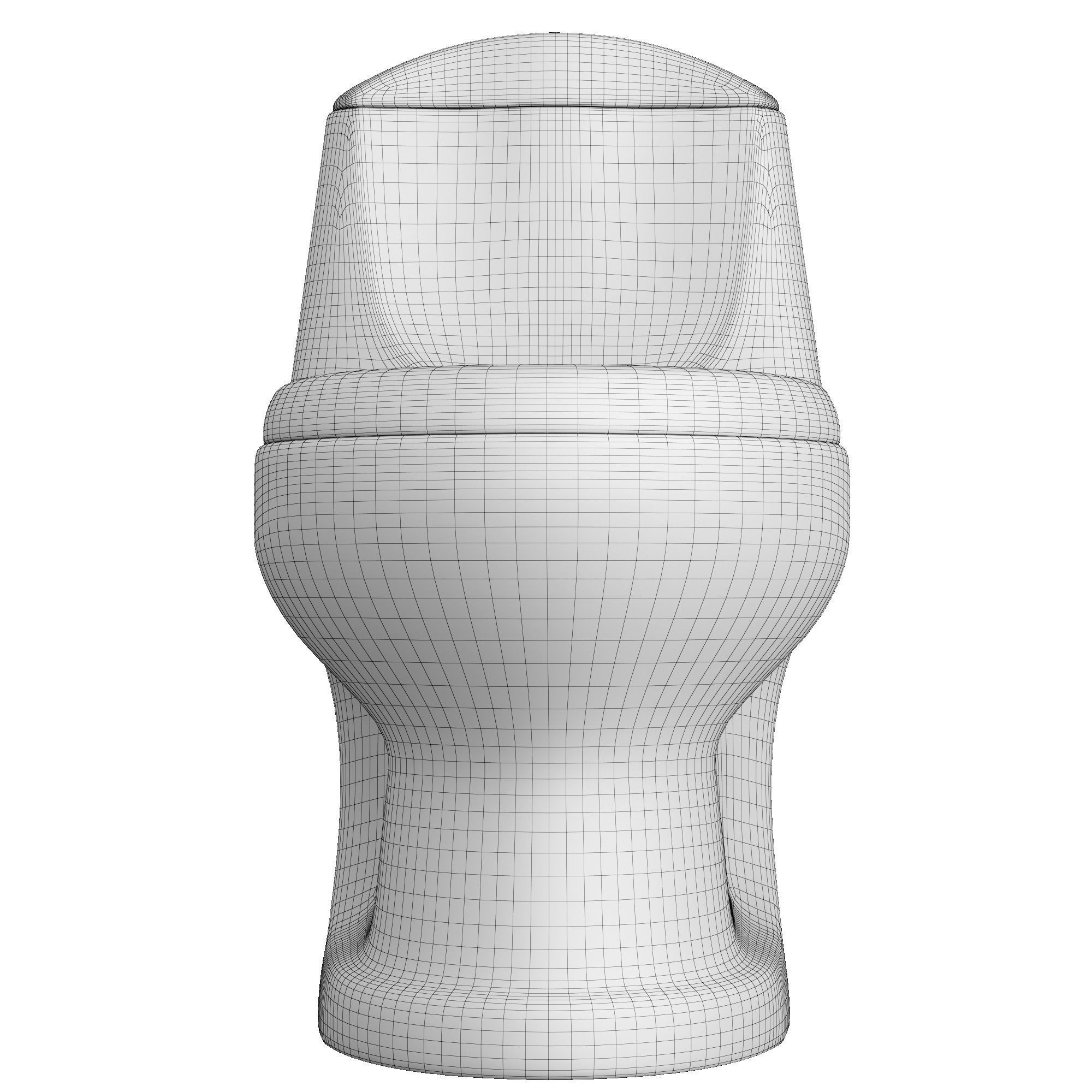 One piece EWC Oval Shape edge toilet 3D model Modeled in 3ds max 3D model_11