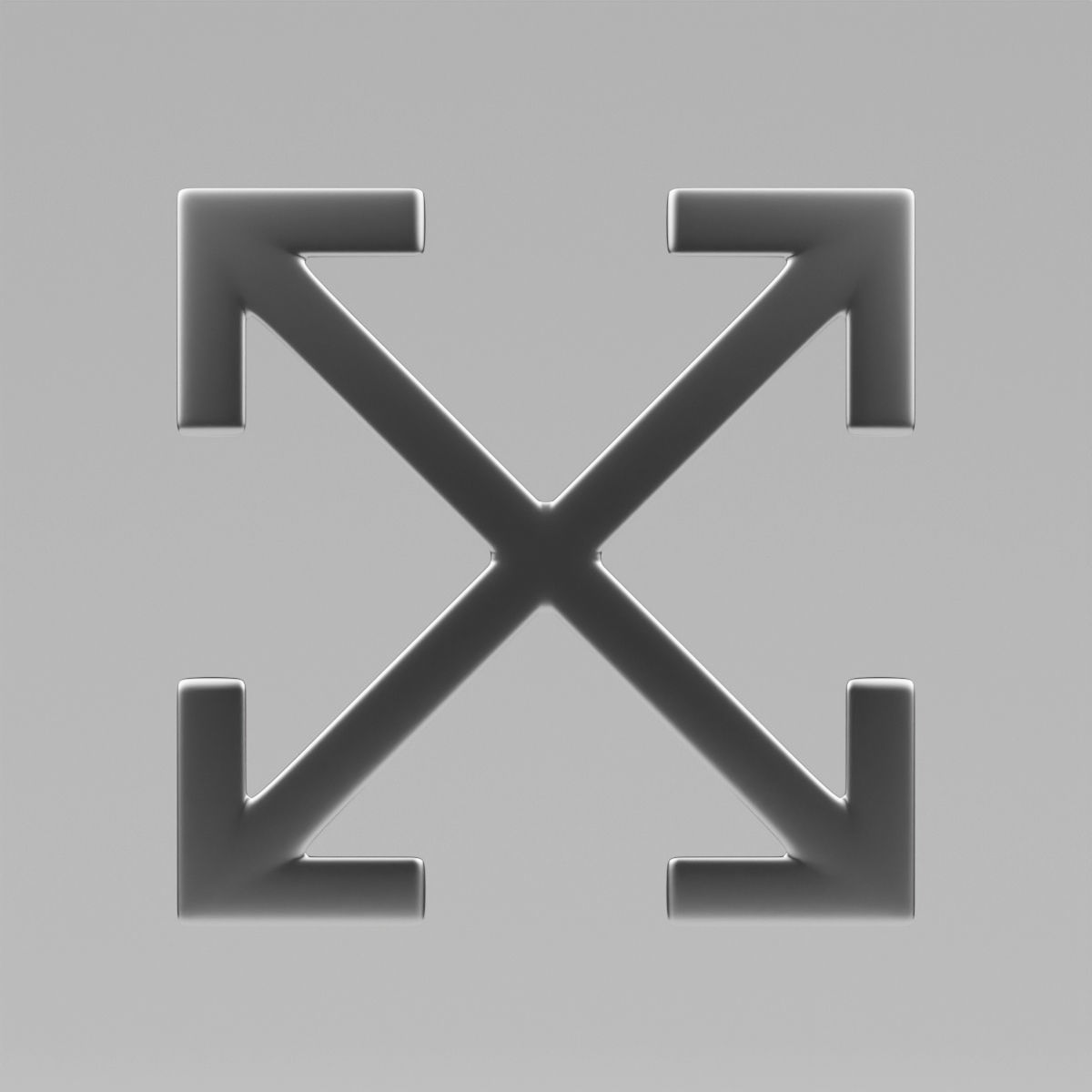 Off White Logo 3D model_7