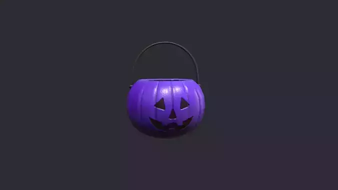 Purple Pumpkin Basket - Trick or Treat Halloween Basket