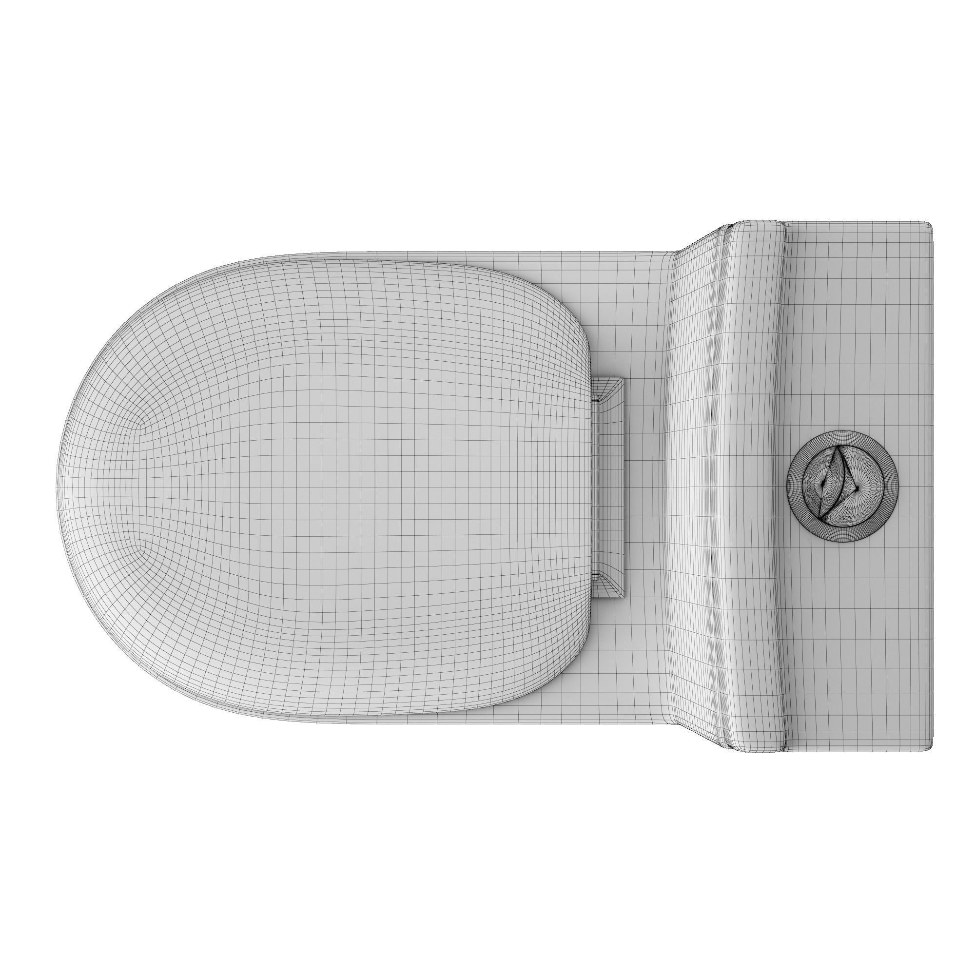 One piece EWC toilet 3D model Modeled in 3ds max 3D model_8