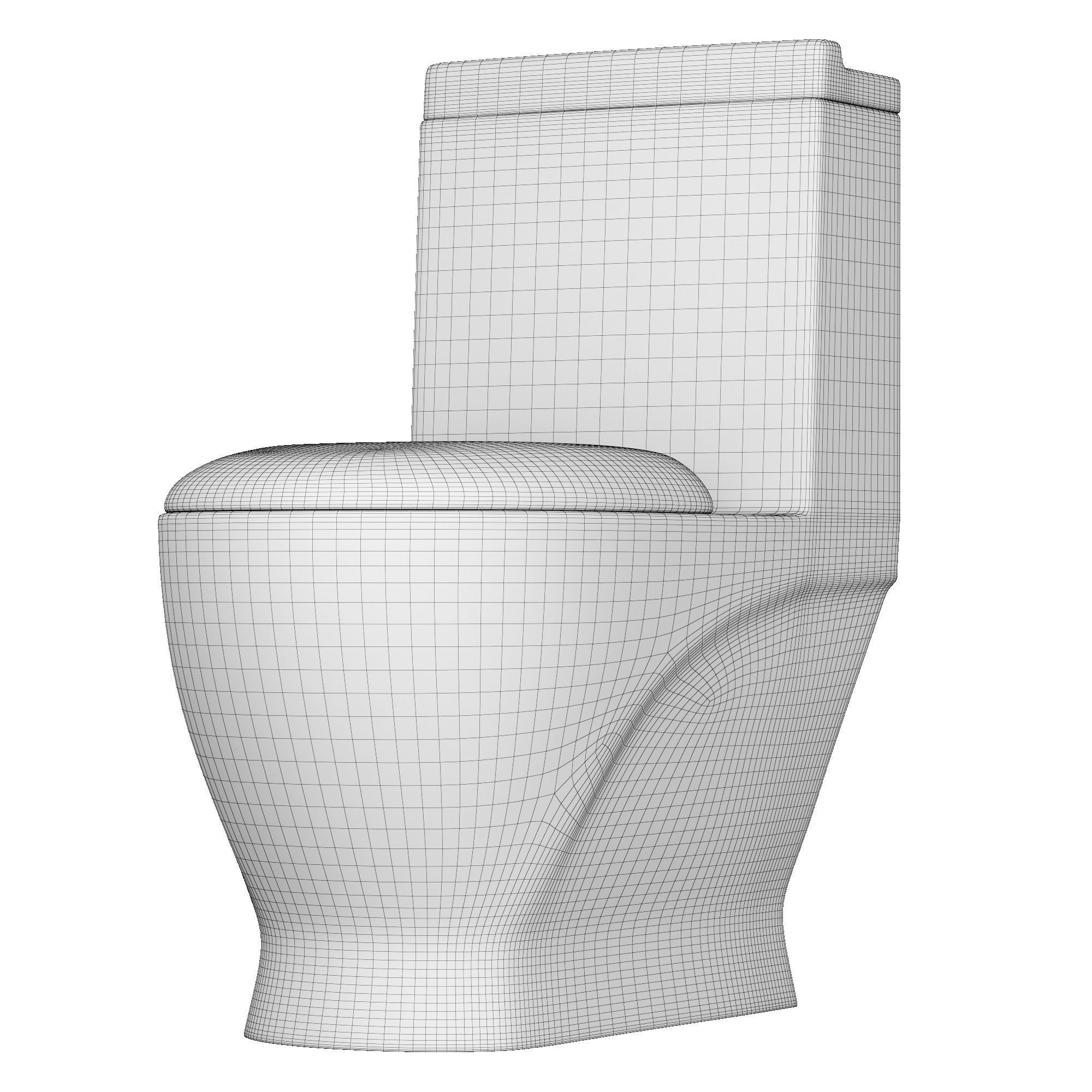One piece EWC toilet 3D model Modeled in 3ds max 3D model_10
