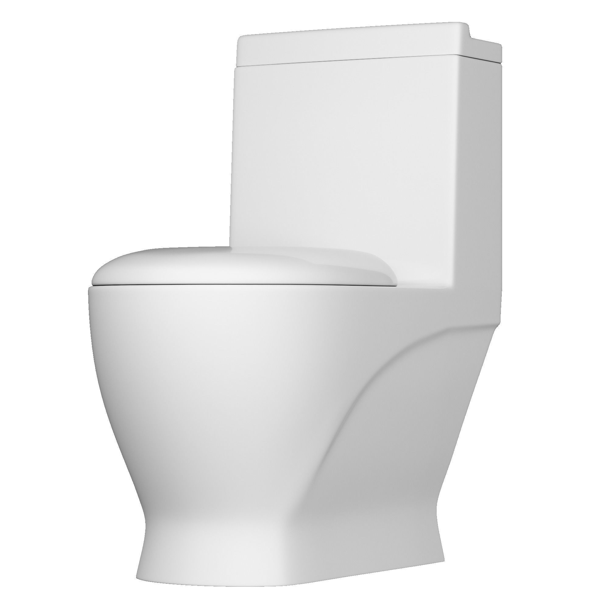 One piece EWC toilet 3D model Modeled in 3ds max 3D model_4