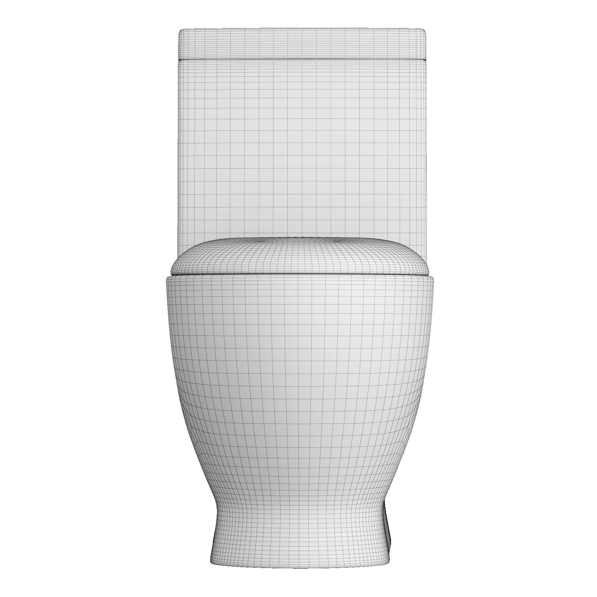 One piece EWC toilet 3D model Modeled in 3ds max 3D model_11