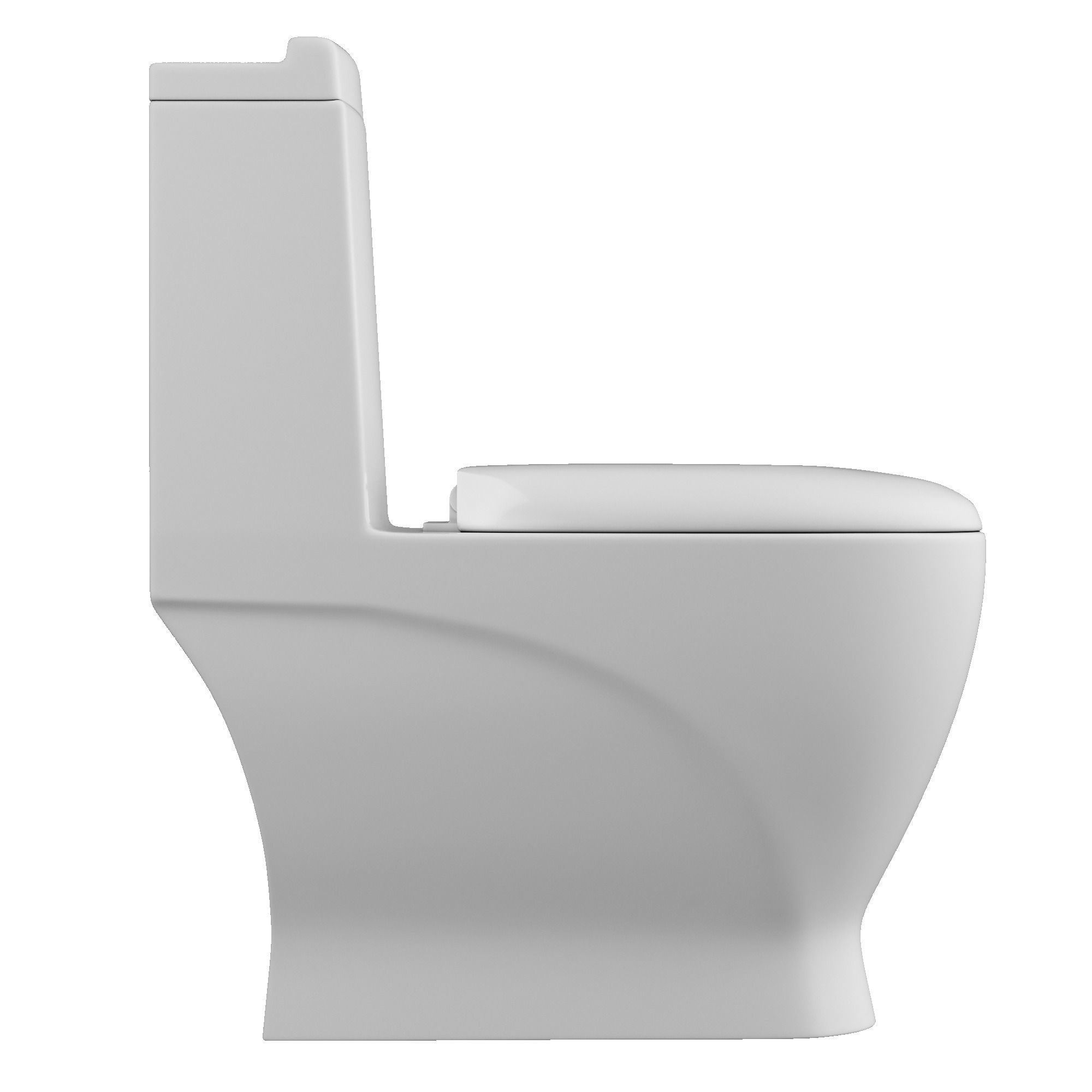 One piece EWC toilet 3D model Modeled in 3ds max 3D model_1