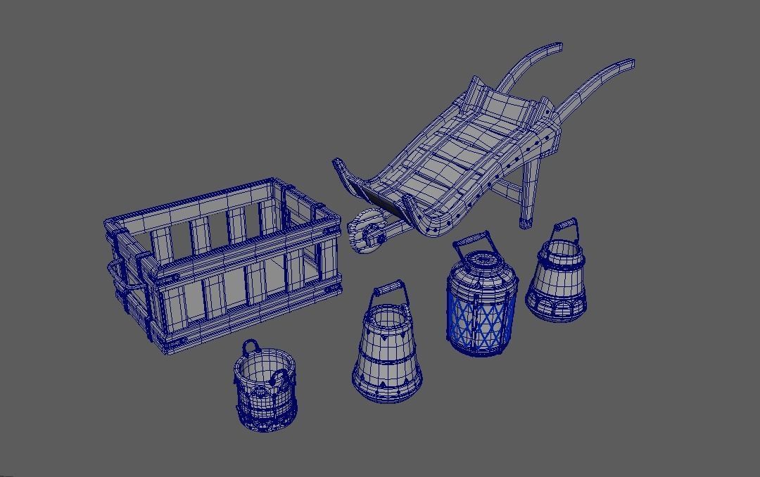 Old market models 3D model_7