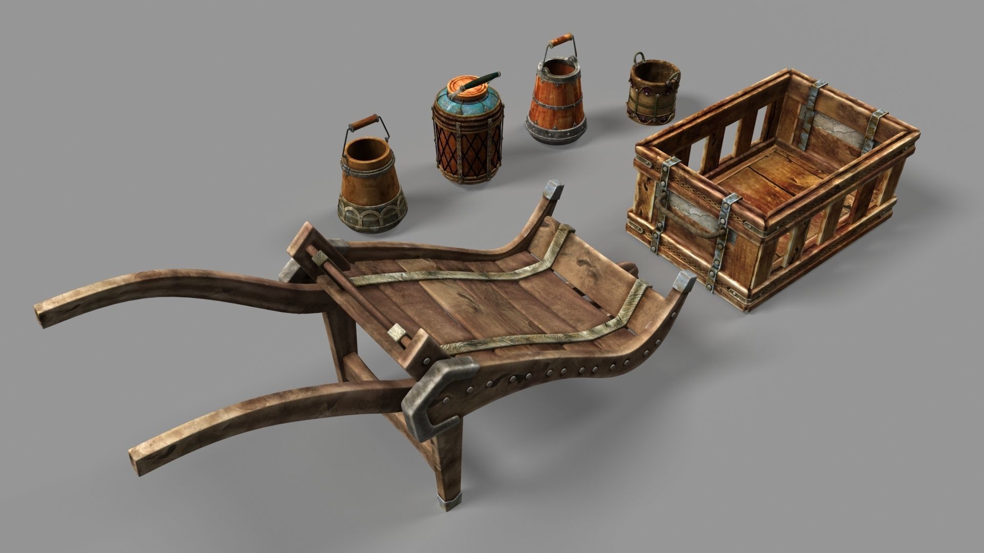 Old market models 3D model_2