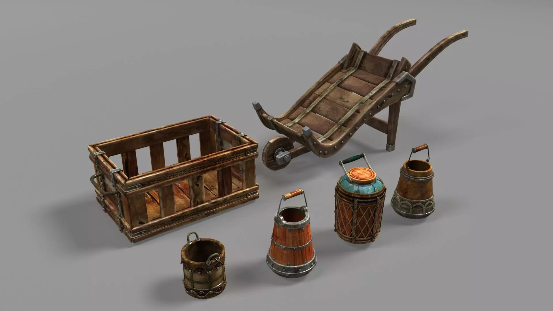 Old market models 3D model_0
