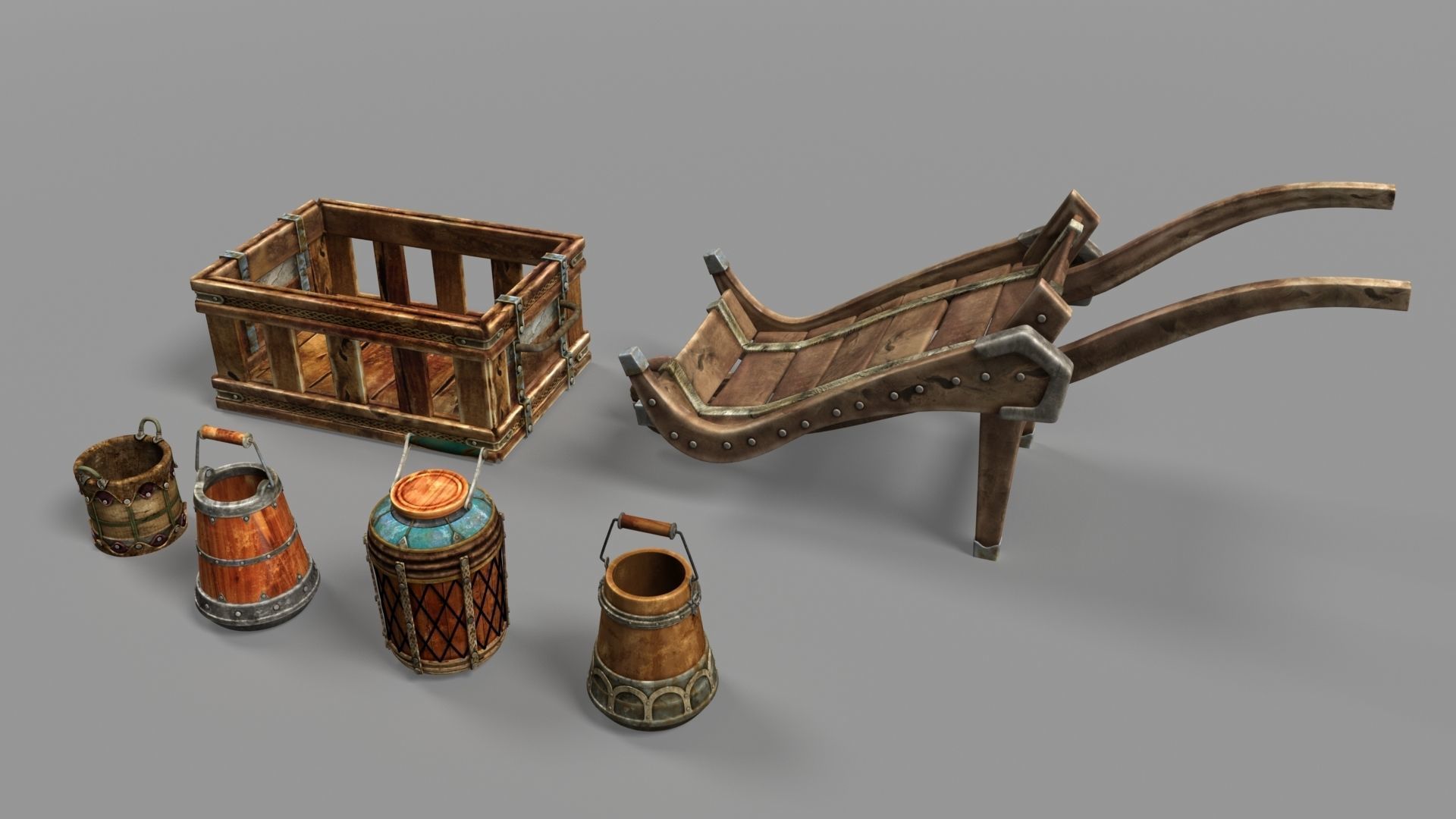 Old market models 3D model_3