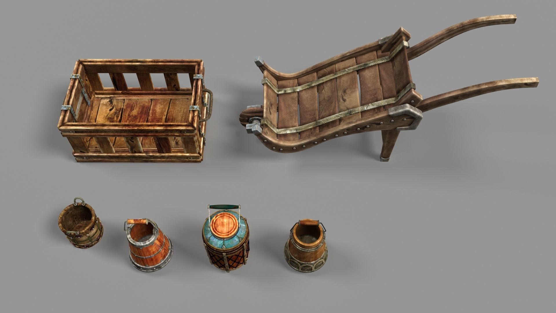 Old market models 3D model_4