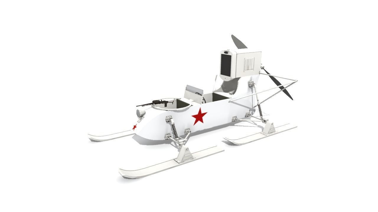 RF-8 Soviet Aerosan 3D model_5