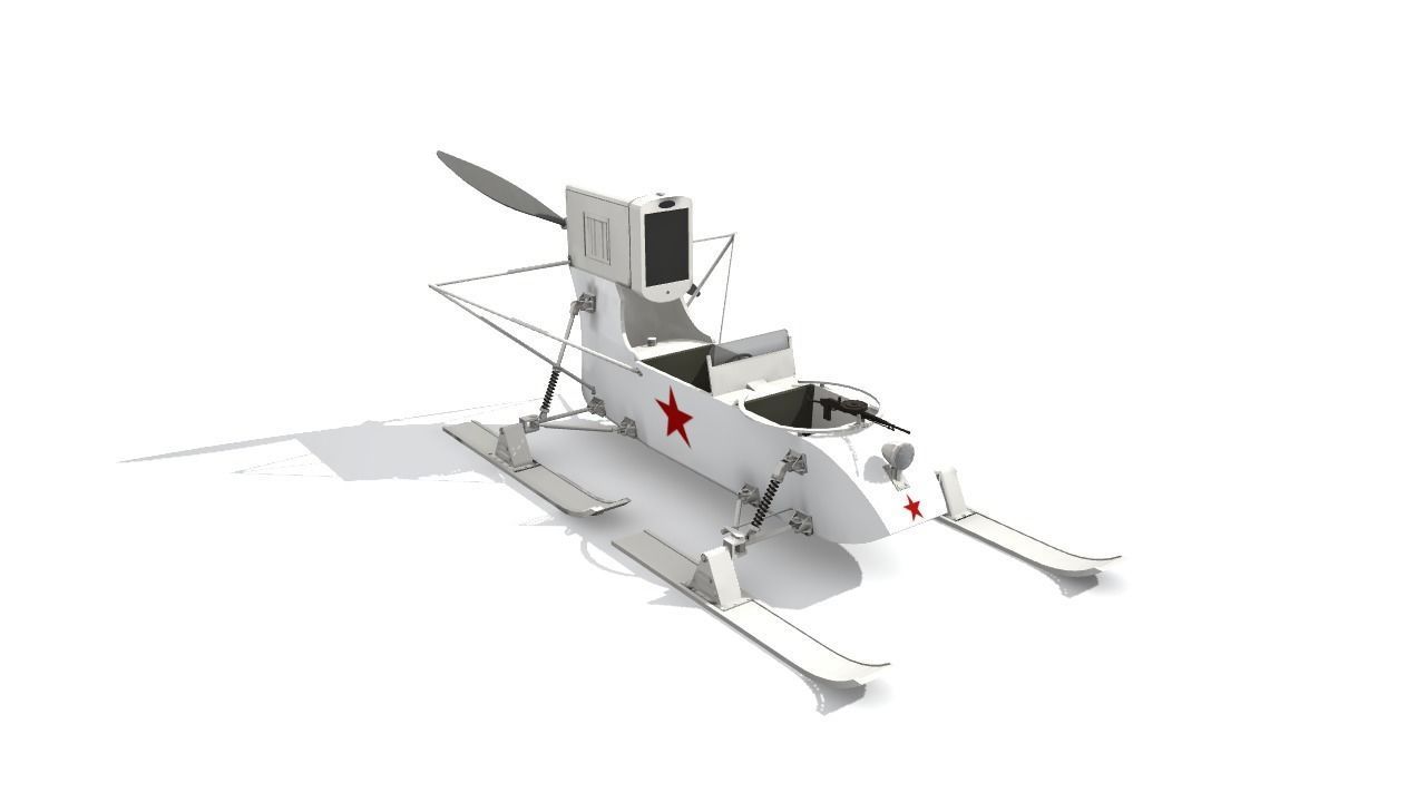 RF-8 Soviet Aerosan 3D model_1