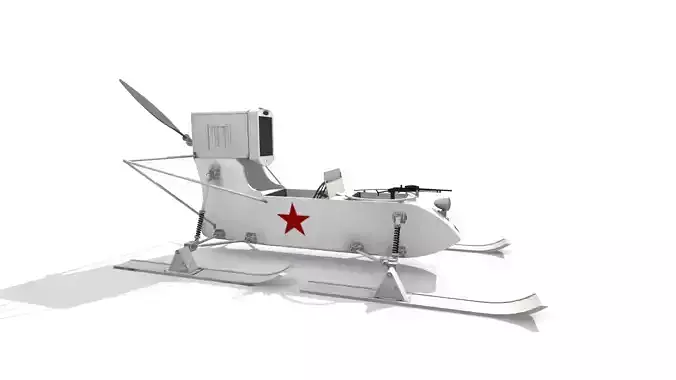 RF-8 Soviet Aerosan 3D model RF-8 Soviet Aerosan 3D model