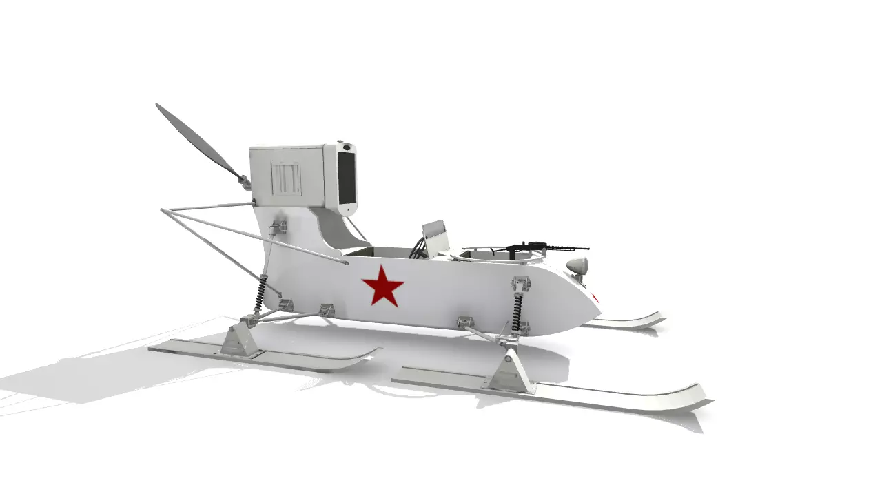 RF-8 Soviet Aerosan 3D model_0