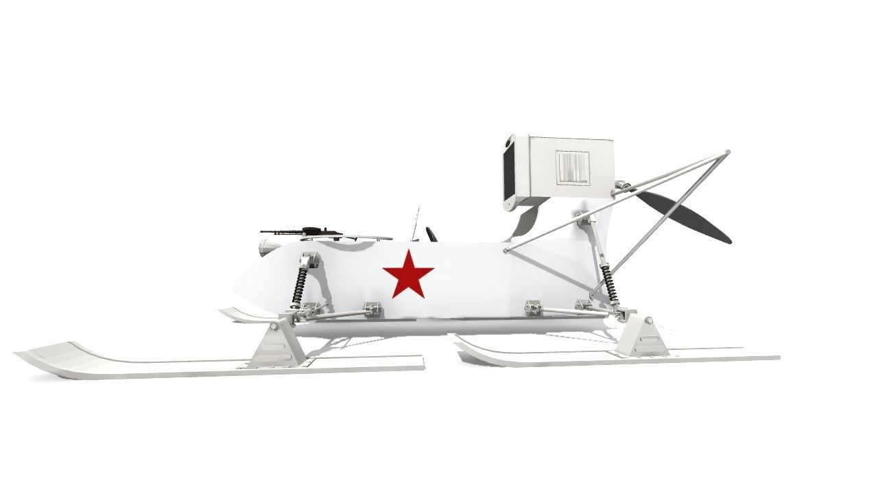 RF-8 Soviet Aerosan 3D model_8