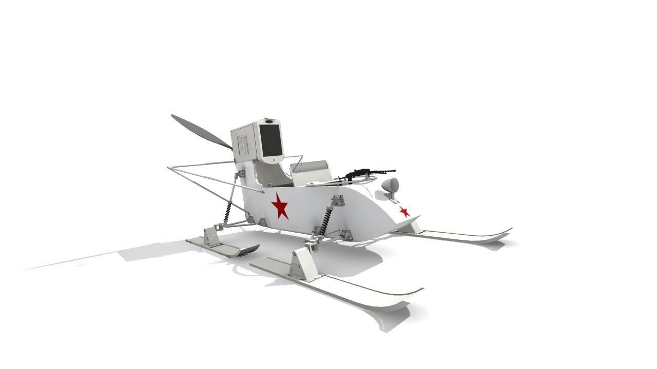 RF-8 Soviet Aerosan 3D model_3