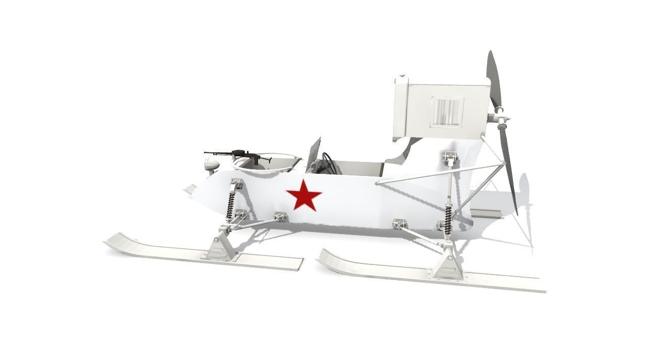 RF-8 Soviet Aerosan 3D model_6