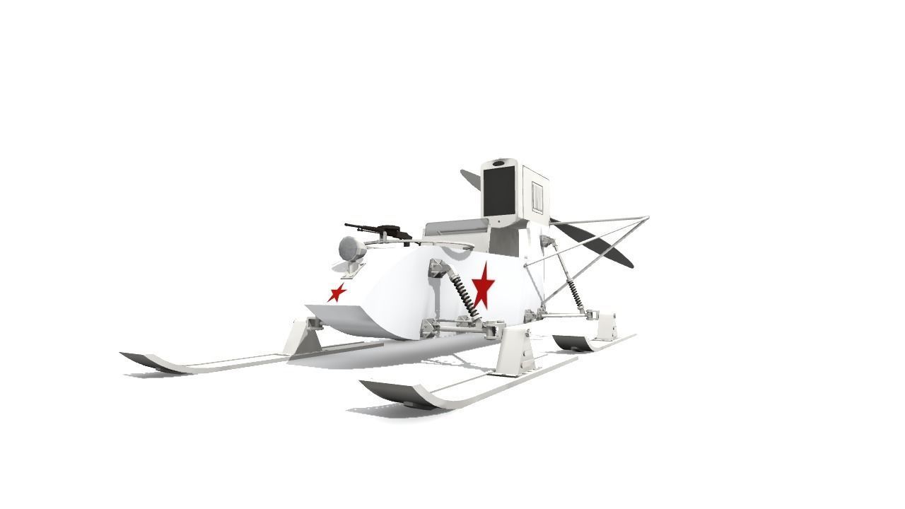 RF-8 Soviet Aerosan 3D model_4