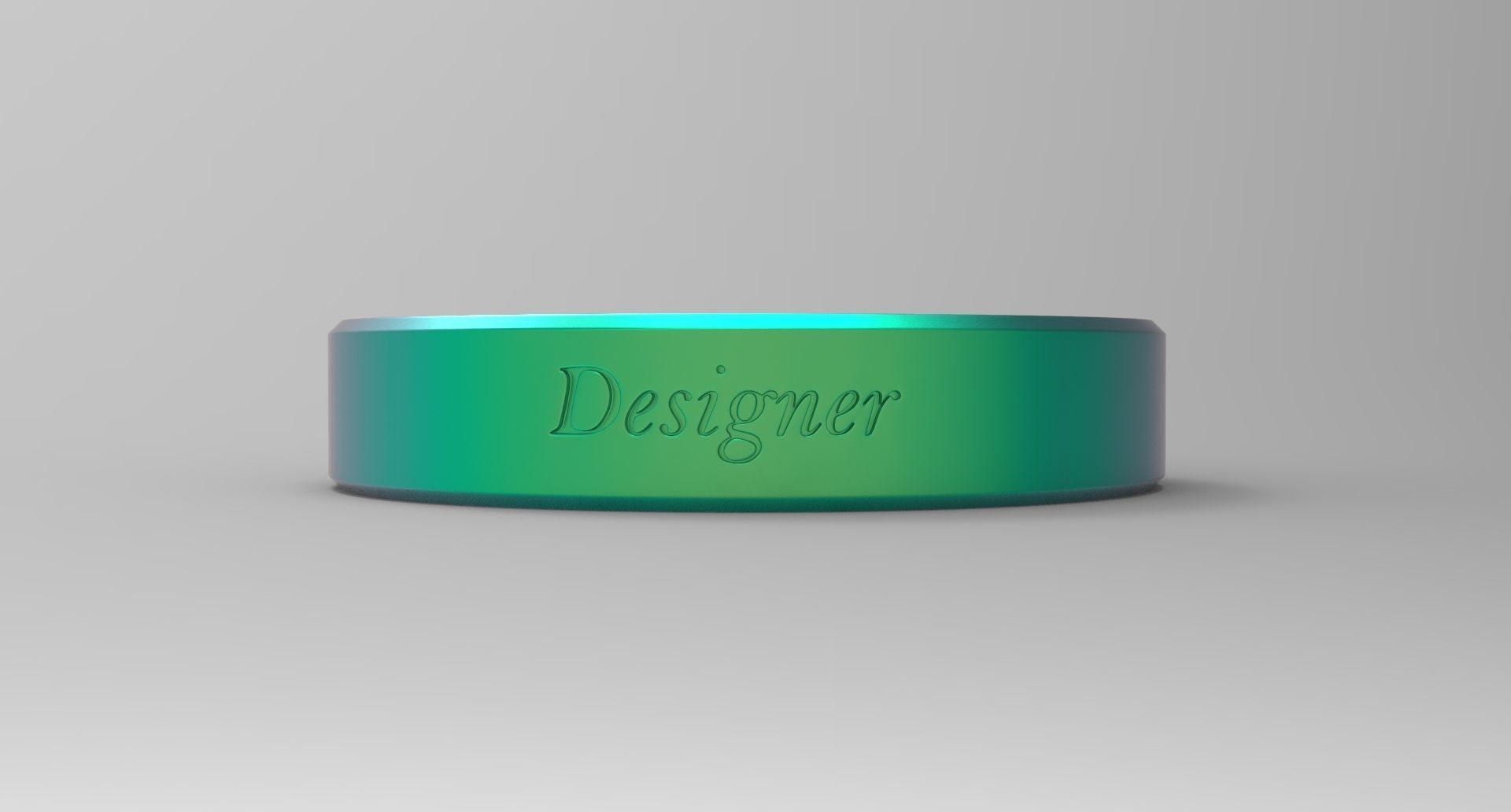 Designer Ring Green 3D print model_2
