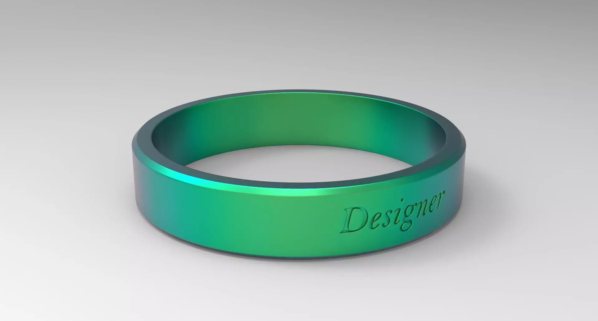 Designer Ring Green 3D print model_0