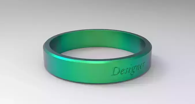 Designer Ring Green 3D print model Designer Ring Green 3D print model
