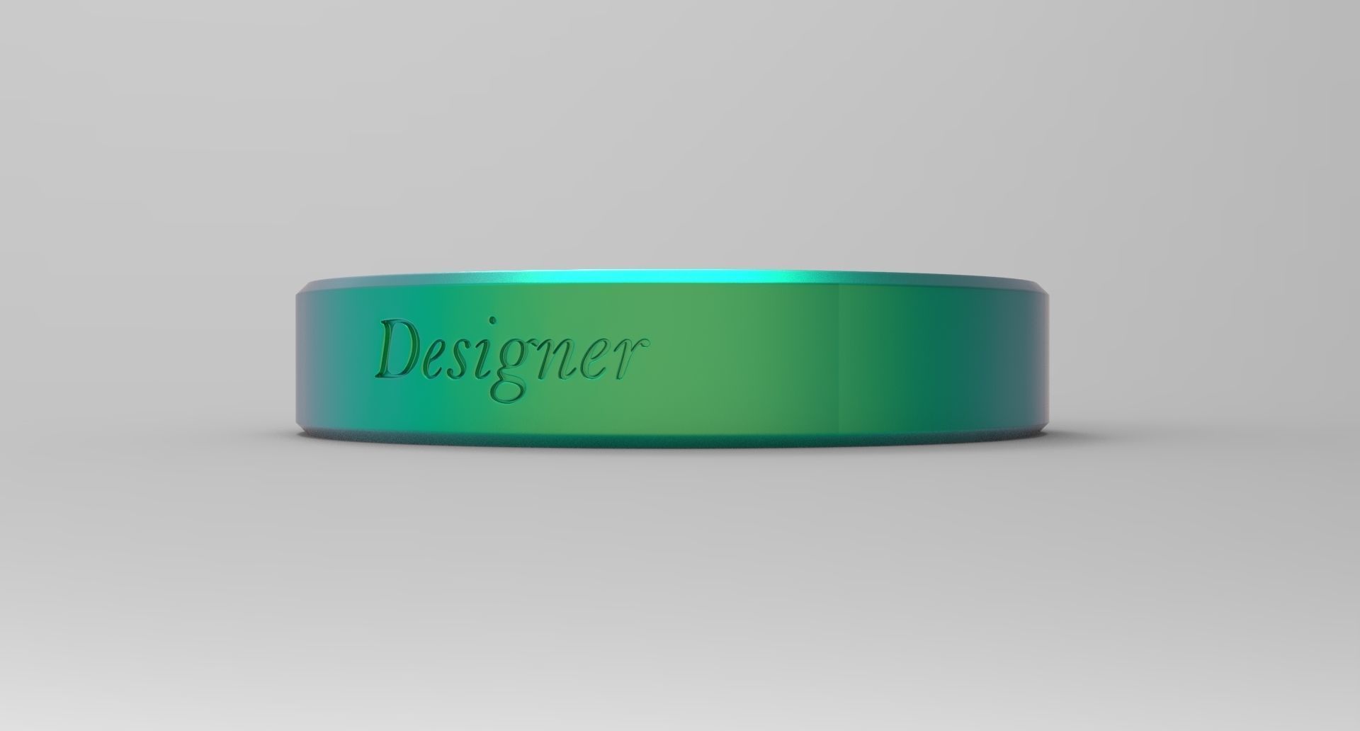 Designer Ring Green 3D print model_3