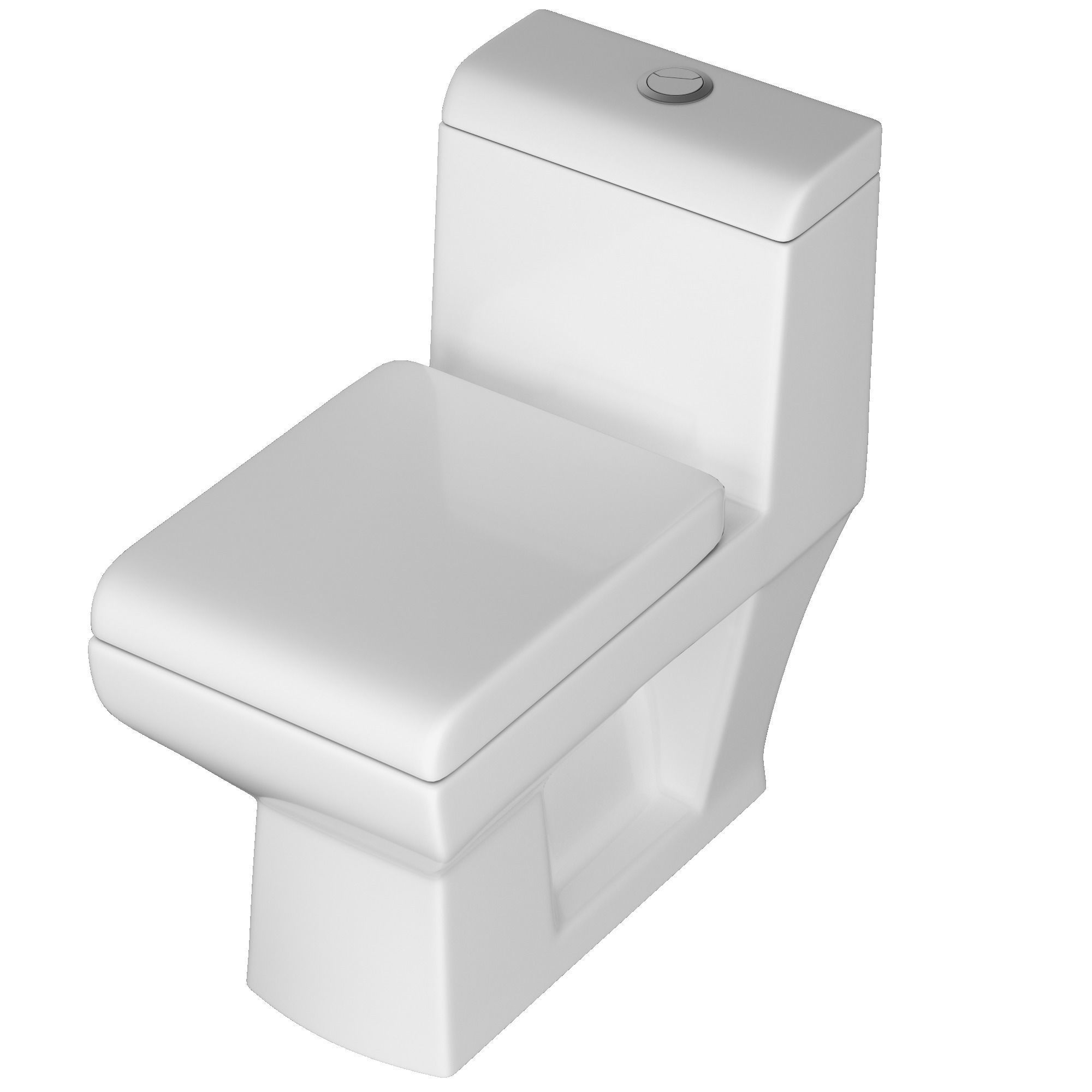 One piece EWC toilet 3D model Modeled in 3ds max 3D model_3