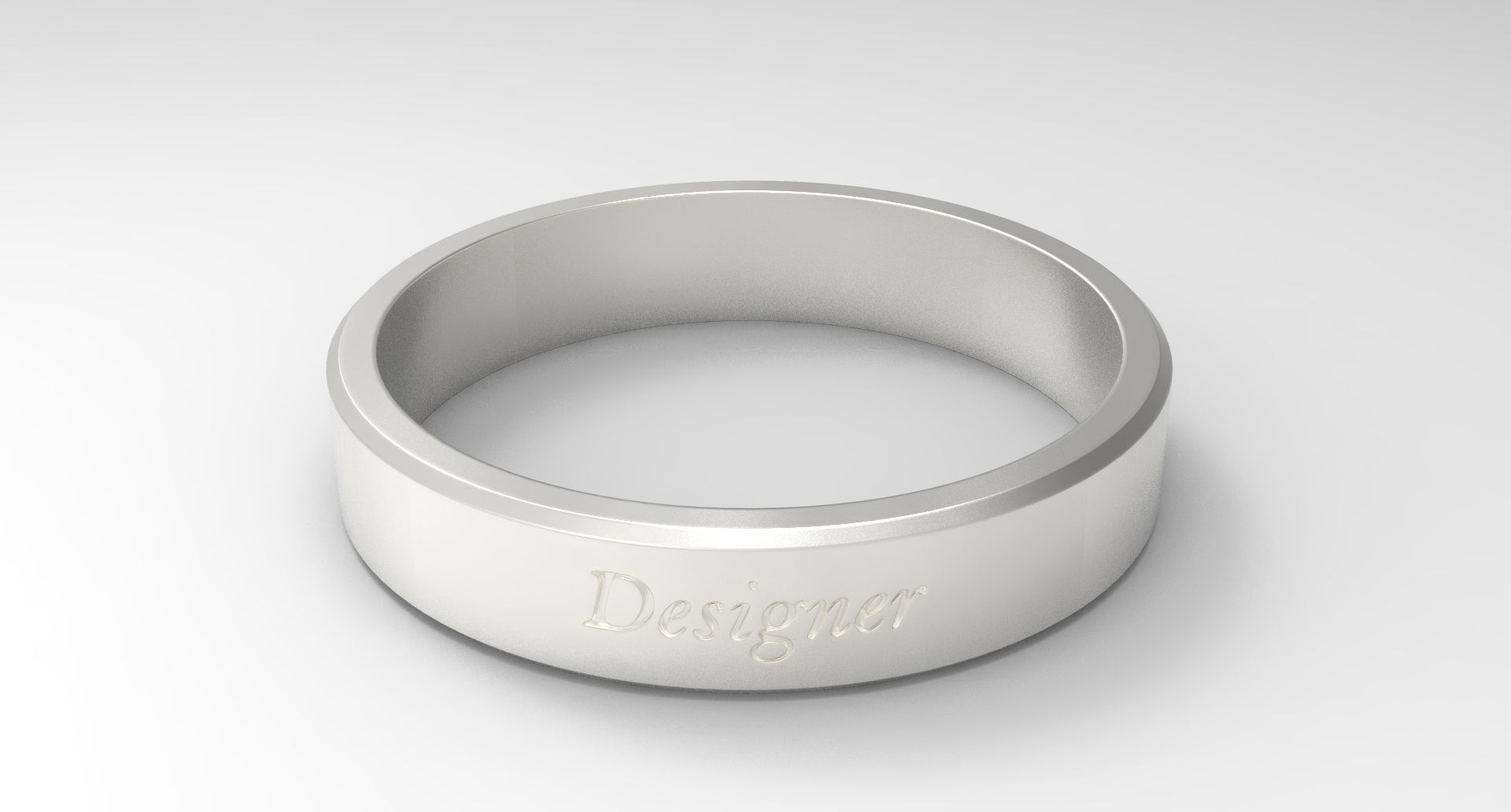 Designer Ring Silver 3D print model_2