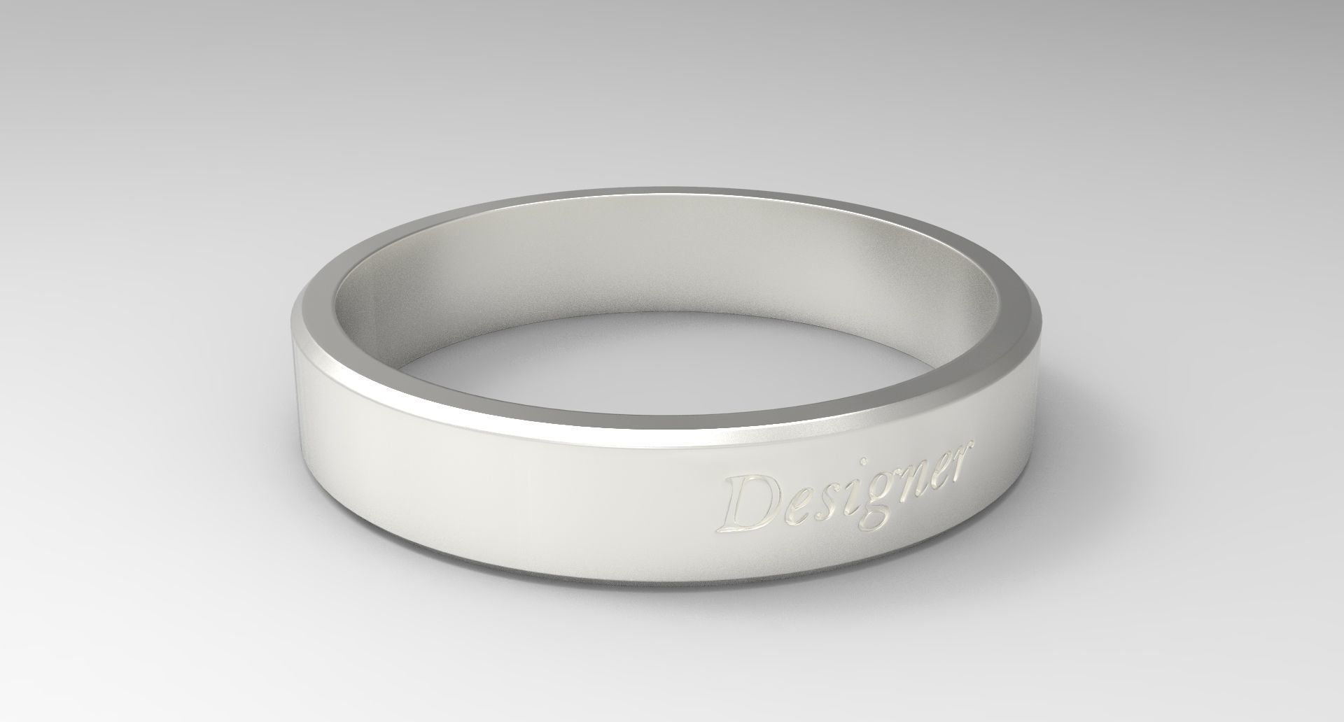 Designer Ring Silver 3D print model_4