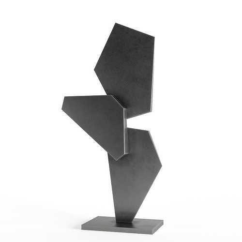 Modern Decorative Abstract Metal Art Sculpture 02 3D model