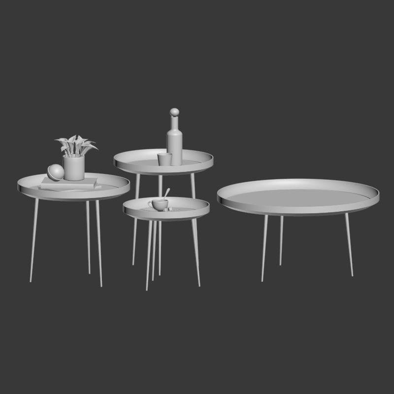 Bowl Coffee Tables Mater Design 3D model_1