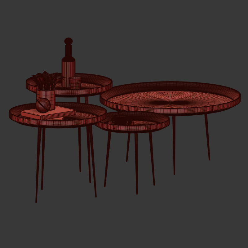 Bowl Coffee Tables Mater Design 3D model_4